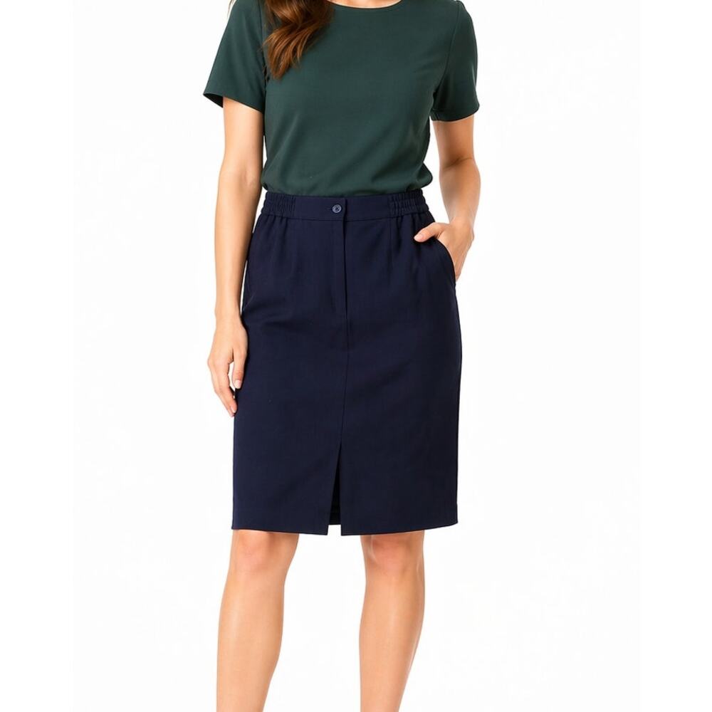 NWT Sag Harbor Navy Blue Pencil Skirt